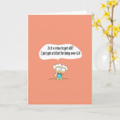 Funny Comic Birthday Greeting Card - 114 カード (黄色い花)