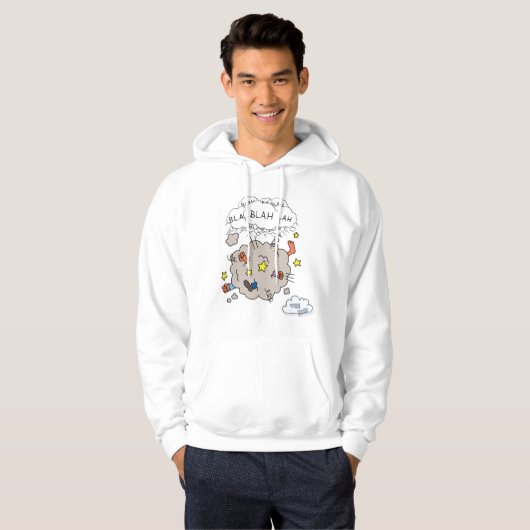 Funny Comic Fight Cloud Men's Pullover Hoodie パーカ (正面フル)