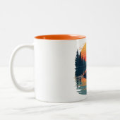 Funny Common Loon – Minnesota Bird Watcher ツートーンマグカップ (左)