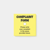 Funny Complaint Form ポストイット (正面)