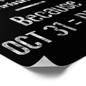 Funny Computer Scientist Halloween Christmas Nerd  ポスター (角)