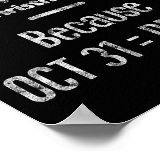 Funny Computer Scientist Halloween Christmas Nerd  ポスター (角)