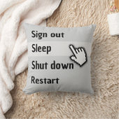Funny Computer Sleep クッション (ブランケット)