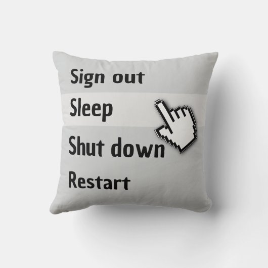 Funny Computer Sleep クッション (裏面)