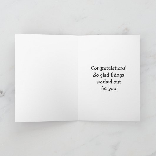 Funny Congratulations Greeting Card "Spectickles" カード (内部)