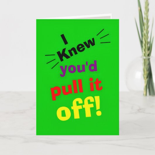 funny congratulations on achievement カード (正面)