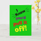 funny congratulations on achievement カード (黄色い花)