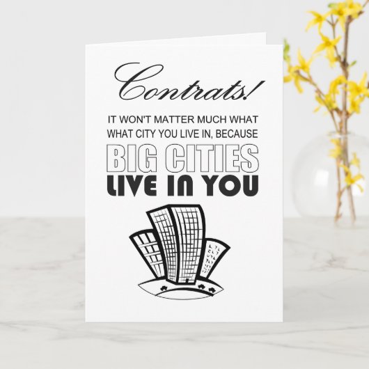 funny congratulations to graduate カード (黄色い花)