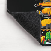 Funny Construction Excavator Truck Christmas Tree  マウスパッド (コーナー)