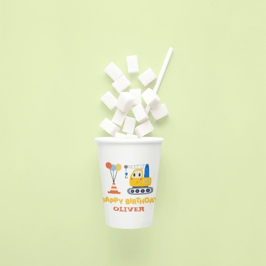 Funny Construction Themed Birthday Party 紙コップ