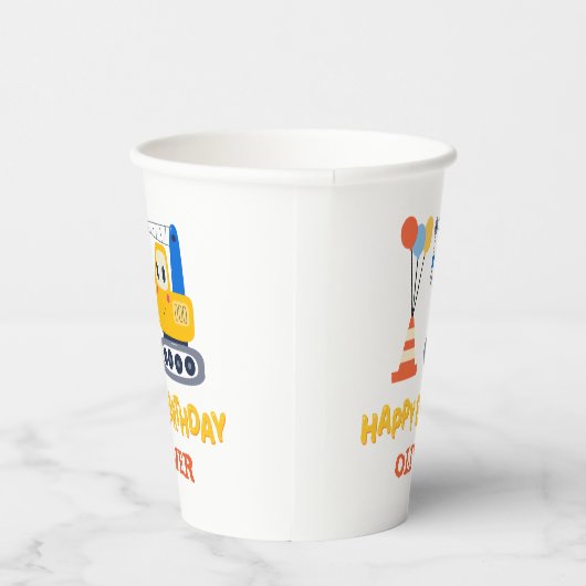 Funny Construction Themed Birthday Party 紙コップ (右)