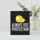 Funny Construction Tshirt - Always Use Protection  (スタンド正面)