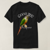 Funny Conure Whisperer Green Cheek Conure Bird Gif Tシャツ (デザイン正面)