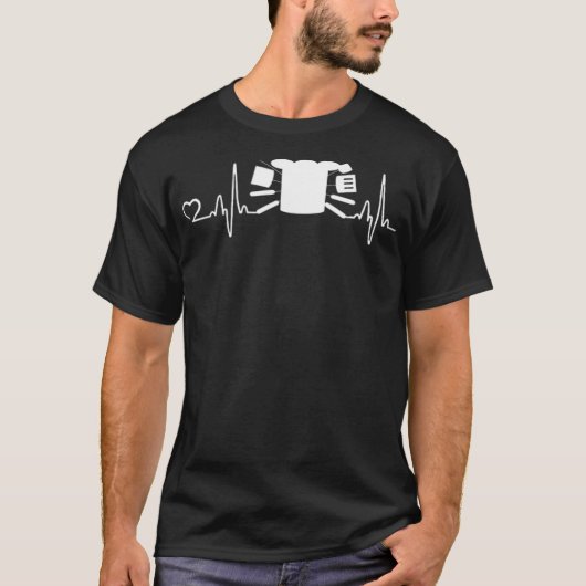 Funny Cook Heartbeat Culinary Cooking Chef pastrie Tシャツ (正面)