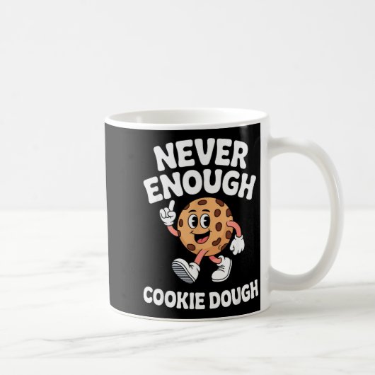 Funny Cookie Dough Retro コーヒーマグカップ (右)