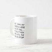 Funny Cookie Dunk Mug | Editable Text コーヒーマグカップ (正面左)