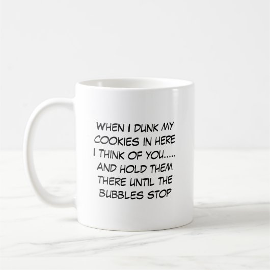 Funny Cookie Dunk Mug | Editable Text コーヒーマグカップ (左)