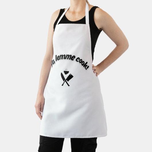 Funny Cooking Apron - “Yo, Lemme Cook!” Meme Quote エプロン (インサイチュ)