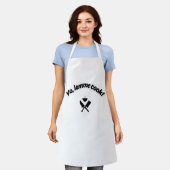 Funny Cooking Apron - “Yo, Lemme Cook!” Meme Quote エプロン (着用した状態)
