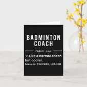 Funny Cool Badminton Coach Quote  カード (黄色い花)