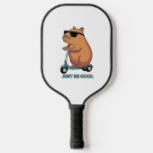 Funny Cool Capybara Scooter Vibes ピックルボールラケット (正面)