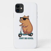 Funny Cool Capybara Scooter Vibes Case-Mate iPhoneケース (裏面)