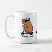 Funny Cool Capybara Scooter Vibes Mug コーヒーマグカップ (左)