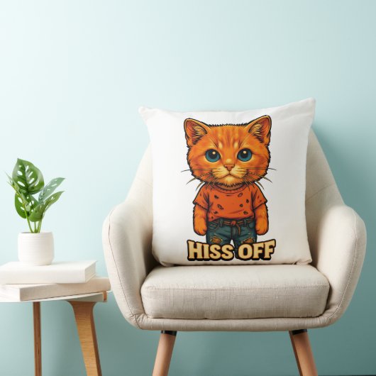 Funny Cool  Cat Quote Tee クッション (椅子)