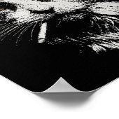 Funny Cool Cat Smoking Funny Meme Cigarette Cat Ga ポスター (角)