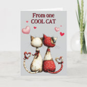 Funny Cool Cat Valentine Card シーズンカード (正面)