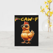 Funny Cool Chicken Sungles Caw F Humor For Men Wom カード (黄色い花)