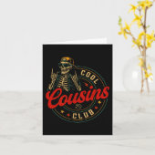 Funny Cool Cousins Club Shirt Cousin Crew Skeleton カード (黄色い花)