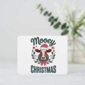 Funny Cool Cow Mooey Christmas Farm Holiday Humor 招待状 (スタンド正面)