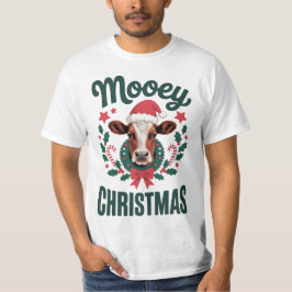 Funny Cool Cow Mooey Christmas Farm Tシャツ