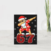 Funny Cool Dabbing Santa Hawaii 67 Meme Christmas  カード (正面)