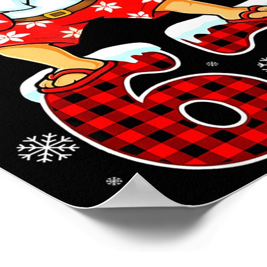 Funny Cool Dabbing Santa Hawaii 67 Meme Christmas  ポスター (角)