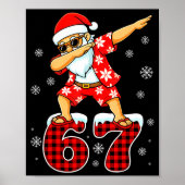 Funny Cool Dabbing Santa Hawaii 67 Meme Christmas  ポスター (正面)