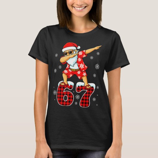 Funny Cool Dabbing Santa Hawaii 67 Meme Christmas  Tシャツ (正面)