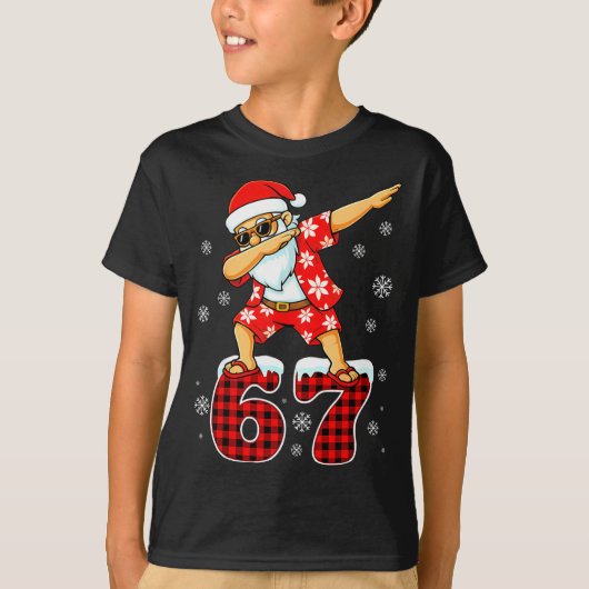 Funny Cool Dabbing Santa Hawaii 67 Meme Christmas  Tシャツ (正面)