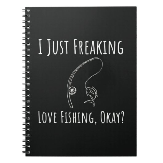 Funny Cool Fishing Gifts Fisherman Angler Humor ノートブック (正面)