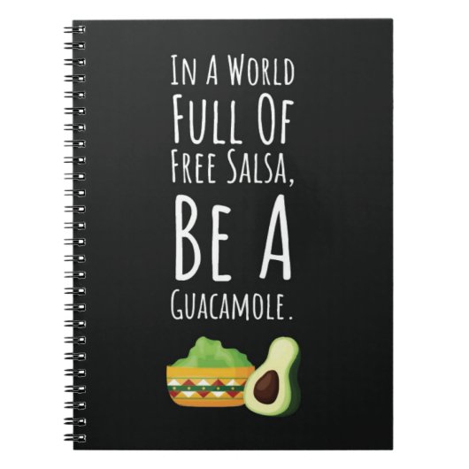 Funny Cool Gifts For Guacamole Lovers Cute Avocado ノートブック (正面)