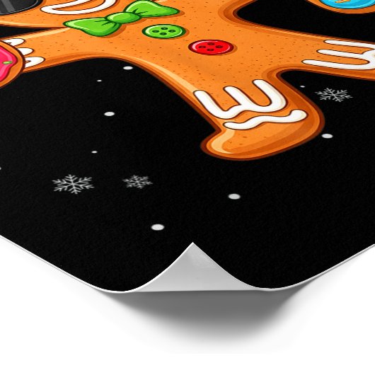 Funny Cool Gingerbread Six Seven 67 Ice Cream Drip ポスター (角)