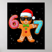 Funny Cool Gingerbread Six Seven 67 Ice Cream Drip ポスター (正面)