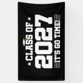 Funny Cool Graduation Go Time Senior Class of 2027 横断幕 (縦)