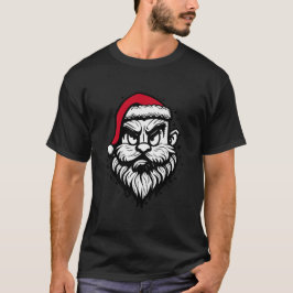Funny cool Santa face Christmas Hipster Tシャツ