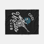 Funny Cool Uncles Club Shirt Funny Skeleton Uncle フリースブランケット (正面(横))