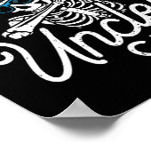 Funny Cool Uncles Club Shirt Funny Skeleton Uncle  ポスター (角)