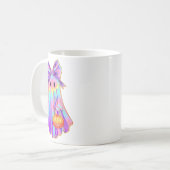 Funny Coquette Bow Ghost Pumpkin Halloween Soky Se コーヒーマグカップ (正面左)