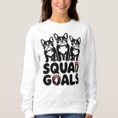 Funny Coquette French Bulldog Lover スウェットシャツ (正面)