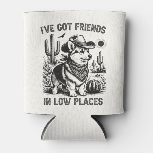 Funny Corgi Cowboy Can Cooler 缶クーラー (正面)